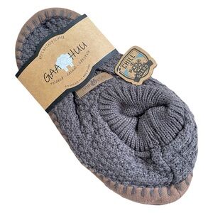 GaaHuu Men's Moccasin Slipper, brown